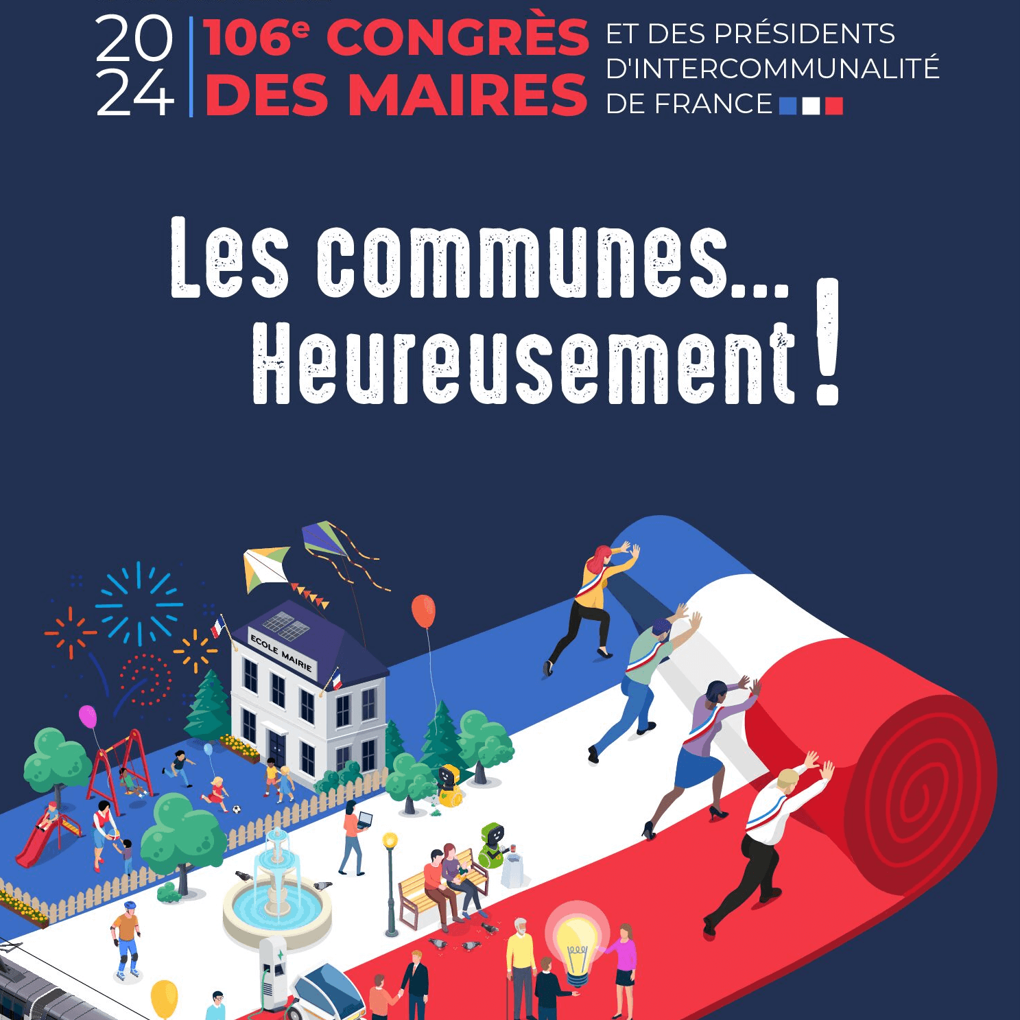 Affiche du 106e congrès des maires, du 19 au 21 novembre 2024.