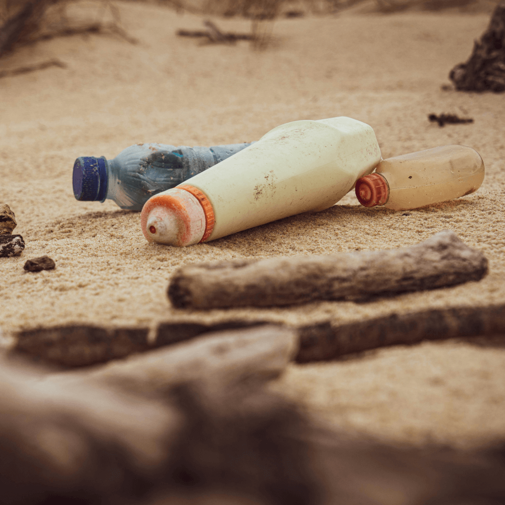 Bouteilles plastiques sur la plage, tim hufner / unsplash